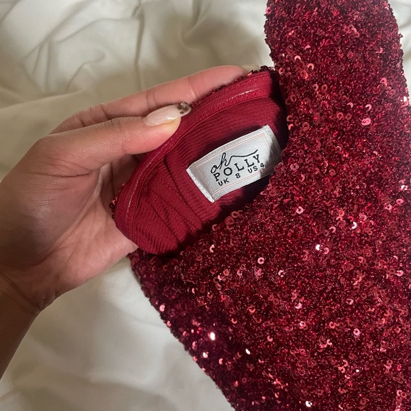 Embellished Corset Gown in Red - Picture 5 of 5